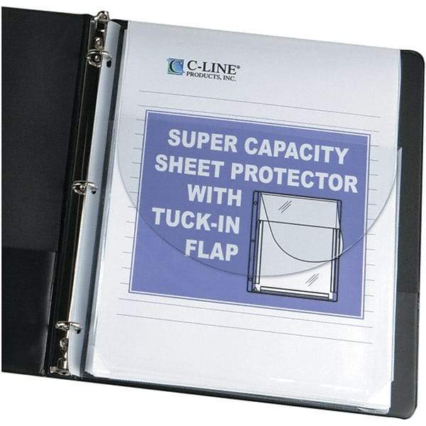 C-LINE - 10 Piece Clear Sheet Protectors-Ring Binder - 11" High x 8-1/2" Wide - Best Tool & Supply