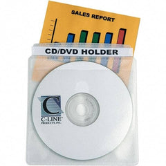 C-LINE - 50 Piece Clear/White CD/DVD Envelope - 5-3/4" High x 5.38" Wide - Best Tool & Supply