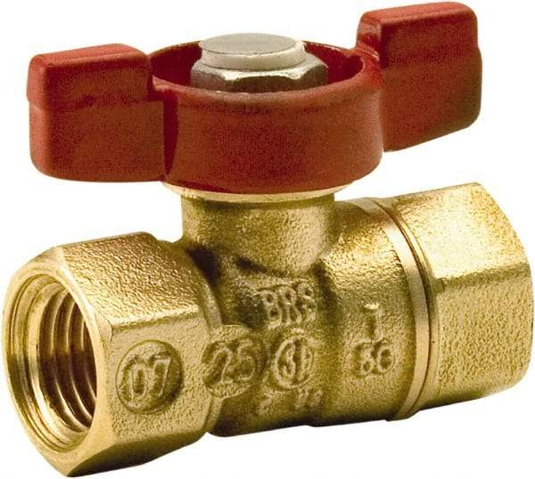 Legend Valve - 1/8" Pipe, Standard Port, Brass Standard Ball Valve - 2 Piece, FNPT x FNPT Ends, Tee Handle, 400 WOG, 125 WSP - Best Tool & Supply