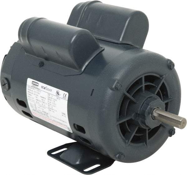 Leeson - 3/4 Max hp, 1,800 Max RPM, Premium Efficient Electric AC DC Motor - 115/230 V Input, Single Phase, 56 Frame, 5/8" Shaft Diam, Rigid Base Mount, ODP Enclosure - Best Tool & Supply