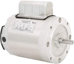 Leeson - 3/4 Max hp, 1,800 Max RPM, Electric AC DC Motor - 115/208-230 V Input, Single Phase, 56C Frame, 5/8" Shaft Diam, C-Face Mount, TENV Enclosure - Best Tool & Supply