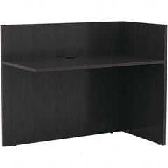 ALERA - Woodgrain Laminate Reception Desk - 44" Wide x 23-5/8" Deep x 41-1/2" High, Espresso - Best Tool & Supply