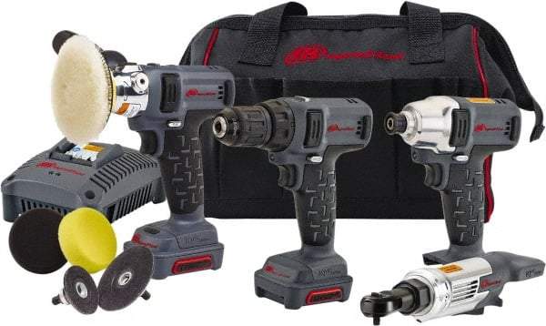 Ingersoll-Rand - 12 Volt Cordless Tool Combination Kit - Includes 1/4" Hex Compact Impact Driver, Lithium-Ion Battery Included - Best Tool & Supply