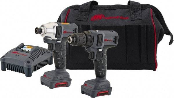 Ingersoll-Rand - 12 Volt Cordless Tool Combination Kit - Includes 1/4" Hex Compact Impact Driver, Lithium-Ion Battery Included - Best Tool & Supply