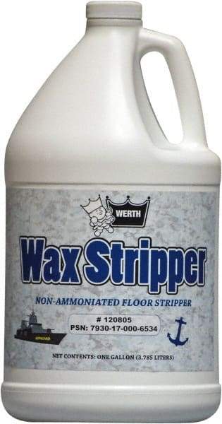 Werth Sanitary Supply - 1 Gal Plastic Bottle Stripper - Use on Resilient Tile, Vinyl Tile - Best Tool & Supply