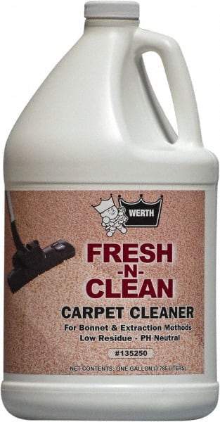 Werth Sanitary Supply - 1 Gal Plastic Bottle Carpet Cleaner - Fresh Scent, Use on Carpet Cleaning - Best Tool & Supply