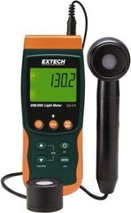 Extech - Light Meters Compatible Lighting: UVA; UVC Maximum Measurement (UV): 20mW/cm2 - Best Tool & Supply