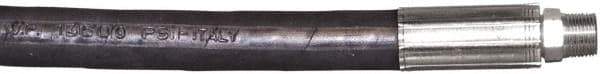 TK Simplex - 3/8" Inside Diam x 3/8 NPT 10' Hydraulic Pump Hose - 10,000 psi, C213 Opposite End, Rubber - Best Tool & Supply