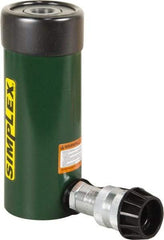 TK Simplex - 3" Stroke, 12 Ton Portable Hydraulic Hollow Hole Cylinder - 2.76 Sq In Effective Area, 8.3 Cu In Oil Capacity, 7.25 to 10.25" High, 1-3/8" Plunger Diam, 10,000 Max psi - Best Tool & Supply