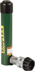 TK Simplex - 5-1/8" Stroke, 5 Ton Portable Hydraulic Single Acting Cylinder - 0.99 Sq In Effective Area, 4.97 Cu In Oil Capacity, 8.52 to 13.65" High, 1" Cyl Bore Diam, 1-1/8" Plunger Diam, 10,000 Max psi - Best Tool & Supply