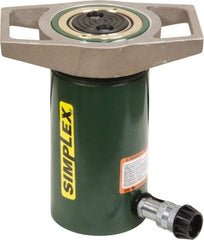 TK Simplex - 10-1/4" Stroke, 100 Ton Portable Hydraulic Single Acting Cylinder - 20.63 Sq In Effective Area, 212 Cu In Oil Capacity, 17.69 to 27.94" High, 4.13" Cyl Bore Diam, 5-1/8" Plunger Diam, 10,000 Max psi - Best Tool & Supply