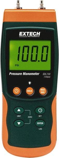 Extech - Differential Pressure Gauges & Switches Type: Differential Pressure Manometer Maximum Pressure (psi): 101.50 - Best Tool & Supply