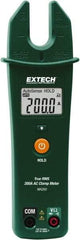 Extech - MA260, CAT IV, Digital True RMS Clamp Meter with 0.16" Fork Jaws - 1000 VAC/VDC, 200 AC Amps, Measures Voltage, Continuity, Current, Resistance - Best Tool & Supply