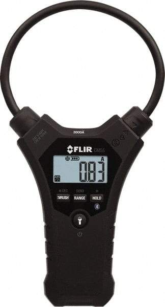 FLIR - CM55, CAT IV, Digital True RMS Wireless Clamp Meter with 10" Flex Jaws - 3000 AC Amps, Measures Current - Best Tool & Supply