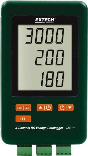 Extech - 1 Phase, 300mV, 0.01 Amp Capability, LCD Display Power Meter - ±0.5% + 0.2mV Voltage Accuracy - Best Tool & Supply