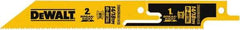 DeWALT - 6" Long x 1" Thick, Bi-Metal Reciprocating Saw Blade - Straight Profile, 14 to 18 TPI, Toothed Edge, Tang Shank - Best Tool & Supply