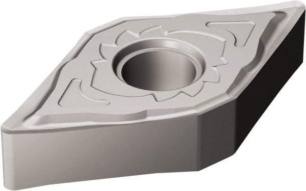 Sandvik Coromant - DNGG433 SGF Grade H13A Carbide Turning Insert - Uncoated, 55° Diamond, 1/2" Inscr Circle, 3/16" Thick, 3/64" Corner Radius - Best Tool & Supply