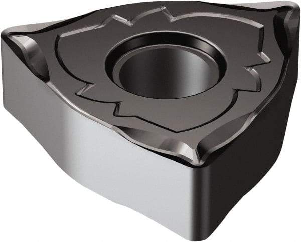 Sandvik Coromant - WNMG433 SF Grade 1105 Carbide Turning Insert - TiAlN2 Finish, 80° Trigon, 1/2" Inscr Circle, 3/16" Thick, 3/64" Corner Radius - Best Tool & Supply