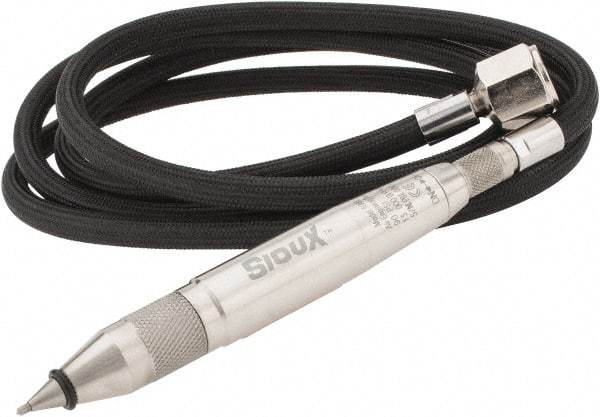 Sioux Tools - 13,000 BPM, 90 psi, 1/4 NPT Inlet, Air Engraving Pen - Includes 59" Hose - Best Tool & Supply