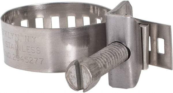 IDEAL TRIDON - SAE Size 12, 11/16 to 1-1/4" Diam, Stainless Steel Double Lock Hose Worm Drive Clamp - Material Grade 301 - Best Tool & Supply