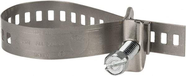 IDEAL TRIDON - SAE Size 20, 11/16 to 1-3/4" Diam, Stainless Steel Double Lock Hose Worm Drive Clamp - Material Grade 301 - Best Tool & Supply