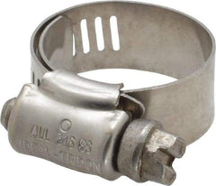 IDEAL TRIDON - SAE Size 8, 1/2 to 1" Diam, Stainless Steel Lined Worm Drive Clamp - Material Grade 316 - Best Tool & Supply