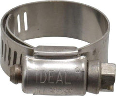 IDEAL TRIDON - SAE Size 10, 11/16 to 1-1/8" Diam, Stainless Steel Lined Worm Drive Clamp - Material Grade 316 - Best Tool & Supply