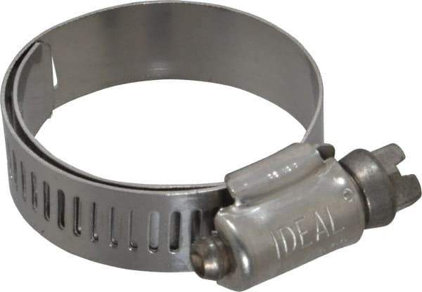 IDEAL TRIDON - SAE Size 16, 3/4 to 1-1/2" Diam, Stainless Steel Lined Worm Drive Clamp - Material Grade 316 - Best Tool & Supply