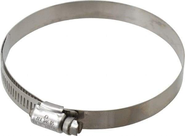 IDEAL TRIDON - SAE Size 56, 3-1/16 to 4" Diam, Stainless Steel Lined Worm Drive Clamp - Material Grade 316 - Best Tool & Supply