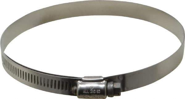 IDEAL TRIDON - SAE Size 72, 4-1/16 to 5" Diam, Stainless Steel Lined Worm Drive Clamp - Material Grade 316 - Best Tool & Supply