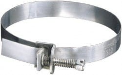 IDEAL TRIDON - SAE Size 64, 1 to 4-1/2" Diam, Galvanized Steel Adjustable Strap Worm Drive Clamp - Best Tool & Supply