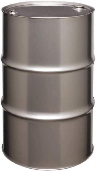 Made in USA - 55 Gallon Cylindrical Stainless Steel Tight Head Drum - 33" High x 22-1/2" Diam - Best Tool & Supply