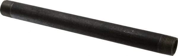 Made in USA - Schedule 80, 3/4" Diam x 11" Long Black Pipe Nipple - Threaded - Best Tool & Supply