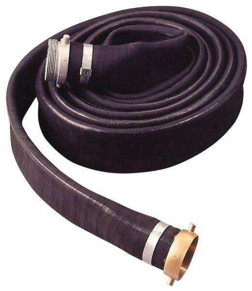 1-1/2″ Inside x 1-7/8″ Outside Diam, Rubber Liquid Suction & Discharge Hose Black, 50' Long, 150 psi Working & 375 psi Brust Pressure