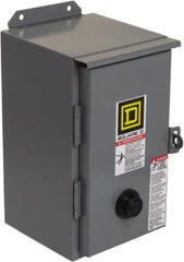 Square D - 208 Coil VAC at 60 Hz, 27 Amp, NEMA Size 1, Nonreversible Enclosed Enclosure NEMA Motor Starter - 3 hp at 1 Phase, 12 Enclosure Rating - Best Tool & Supply