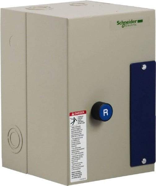 Schneider Electric - 3 Pole, 25 Amp, 120 Coil VAC, Nonreversible Enclosed IEC Motor Starter - 1 Phase Hp: 2 at 120 VAC, 3 at 240 VAC, 3 Phase Hp: 15 at 460 VAC, 20 at 575 VAC, 7.5 at 208 VAC, 7.5 at 230 VAC - Best Tool & Supply