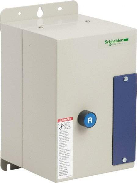 Schneider Electric - 3 Pole, 12 Amp, 120 Coil VAC, Nonreversible Enclosed IEC Motor Starter - 1 Phase Hp: 0.5 at 120 VAC, 2 at 240 VAC, 3 Phase Hp: 10 at 575 VAC, 3 at 208 VAC, 3 at 230 VAC, 7.5 at 460 VAC - Best Tool & Supply