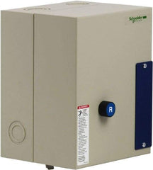 Schneider Electric - 9 Amp, 120 Coil VAC, Reversible Enclosed IEC Motor Starter - 1 Phase Hp: 0.3 at 120 VAC, 1 at 240 VAC, 3 Phase Hp: 2 at 208 VAC, 2 at 230 VAC, 5 at 460 VAC, 7.5 at 575 VAC - Best Tool & Supply