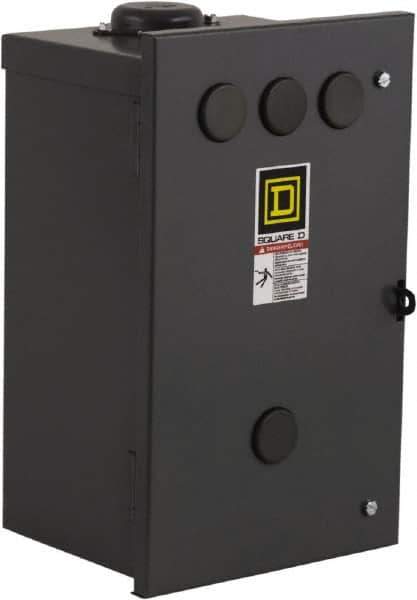 Square D - 3R NEMA Rated, 10 Pole, Electrically Held Lighting Contactor - 20 A (Tungsten), 30 A (Fluorescent), 277 VAC at 60 Hz, 10NO Contact Configuration - Best Tool & Supply