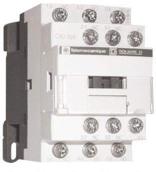 Schneider Electric - 2NC/3NO, 240 VAC at 50/60 Hz Control Relay - 17 V - Best Tool & Supply