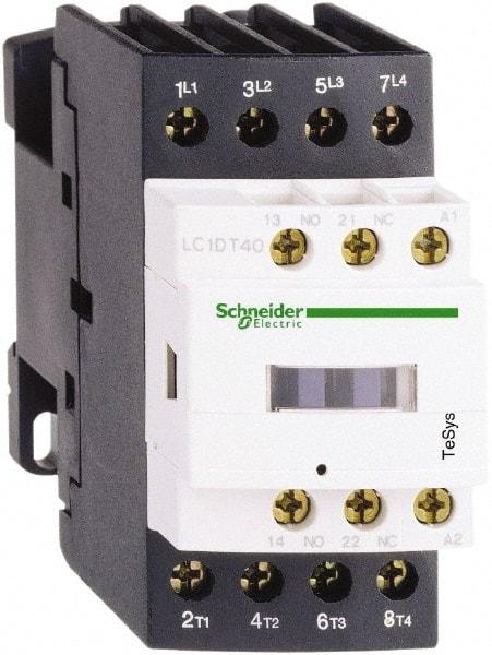 Schneider Electric - 4 Pole, 24 Coil VAC, 32 Amp at 440 VAC, Nonreversible IEC Contactor - Bureau Veritas, CCC, CSA, CSA C22.2 No. 14, DNV, EN/IEC 60947-4-1, EN/IEC 60947-5-1, GL, GOST, LROS, RINA, RoHS Compliant, UL 508, UL Listed - Best Tool & Supply