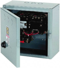 Square D - 208 Coil VAC at 60 Hz, 27 Amp, NEMA Size 1, Reversible Enclosed Enclosure NEMA Motor Starter - 3 Phase hp: 10 at 460 VAC, 10 at 575 VAC, 7-1/2 at 200 VAC, 7-1/2 at 230 VAC, 1 Enclosure Rating - Best Tool & Supply