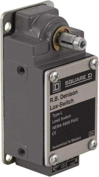 Square D - DPDT, NC/NO, 600 Volt, Screw Terminal, Rotary Head Actuator, General Purpose Limit Switch - 1, 2, 4, 12, 13 NEMA Rating, IP67 IPR Rating - Best Tool & Supply