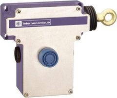 Telemecanique Sensors - 10 Amp, 2NO/2NC Configuration, Right Hand Operation, Rope Operated Limit Switch - Pushbutton Reset, Cable Pull, 300 VAC - Best Tool & Supply