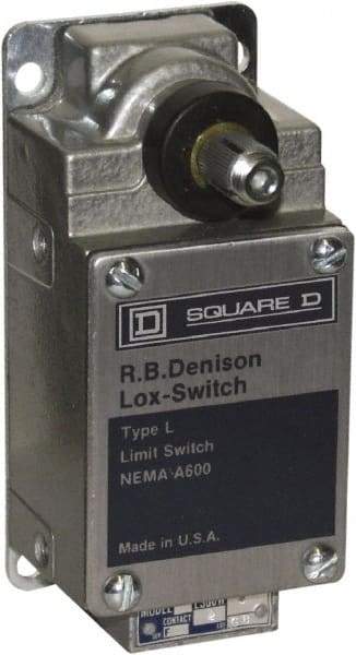 Square D - DPST, 2NO, 600 Volt, Screw Terminal, Rotary Spring Return Actuator, General Purpose Limit Switch - 1, 2, 4, 12, 13 NEMA Rating, IP67 IPR Rating - Best Tool & Supply