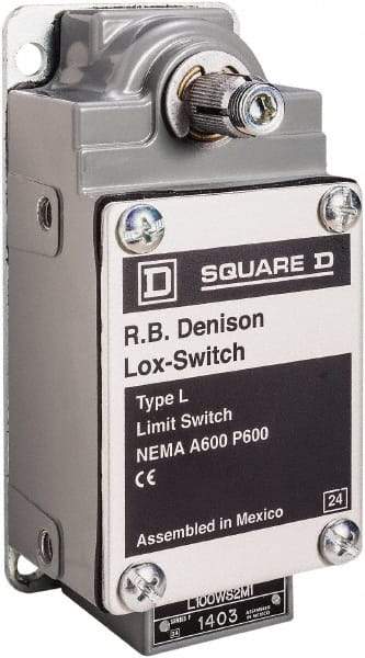 Square D - DPDT, NC/NO, 600 Volt Screw Terminal, Rotary Spring Return Actuator, General Purpose Limit Switch - 1, 2, 4, 12, 13 NEMA Rating, IP67 IPR Rating - Best Tool & Supply