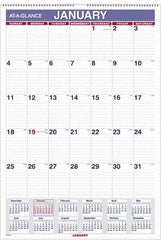 AT-A-GLANCE - 12 Sheet, 5-1/2 x 8-1/2", Wall Calendar - White - Best Tool & Supply