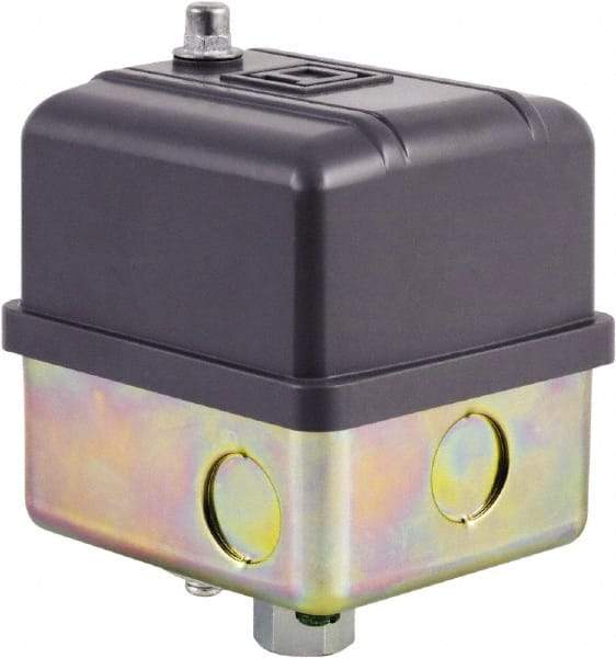 Square D - 1, 7, 9 and 3R NEMA Rated, 20 to 40 psi, Electromechanical Pressure and Level Switch - Adjustable Pressure, 575 VAC, L1-T1, L2-T2 Terminal, For Use with Square D Pumptrol - Best Tool & Supply