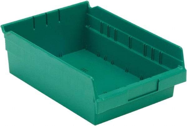 LEWISBins+ - 11-5/8" Deep, Green Hopper Shelf Bin - 4" High x 8-3/8" Wide x 11-5/8" Long - Best Tool & Supply