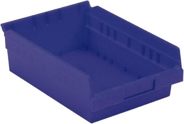 LEWISBins+ - 11-5/8" Deep, Blue Hopper Shelf Bin - 4" High x 8-3/8" Wide x 11-5/8" Long - Best Tool & Supply